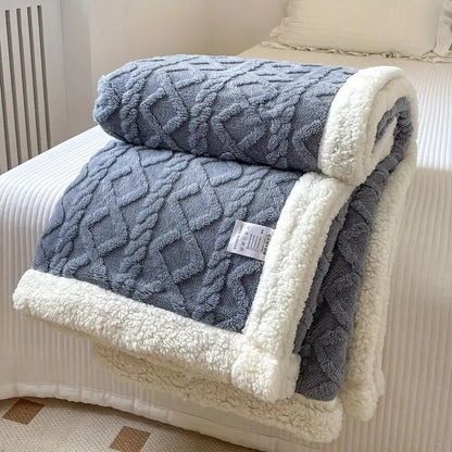 Snuggle Sherpa Fleece Blanket — Reversible All-Season Throw 9