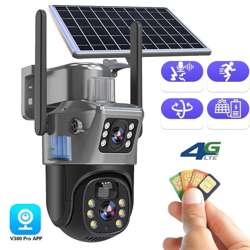 Solar Security Camera 4K Wireless — Dual Lens 360° Rotation 2