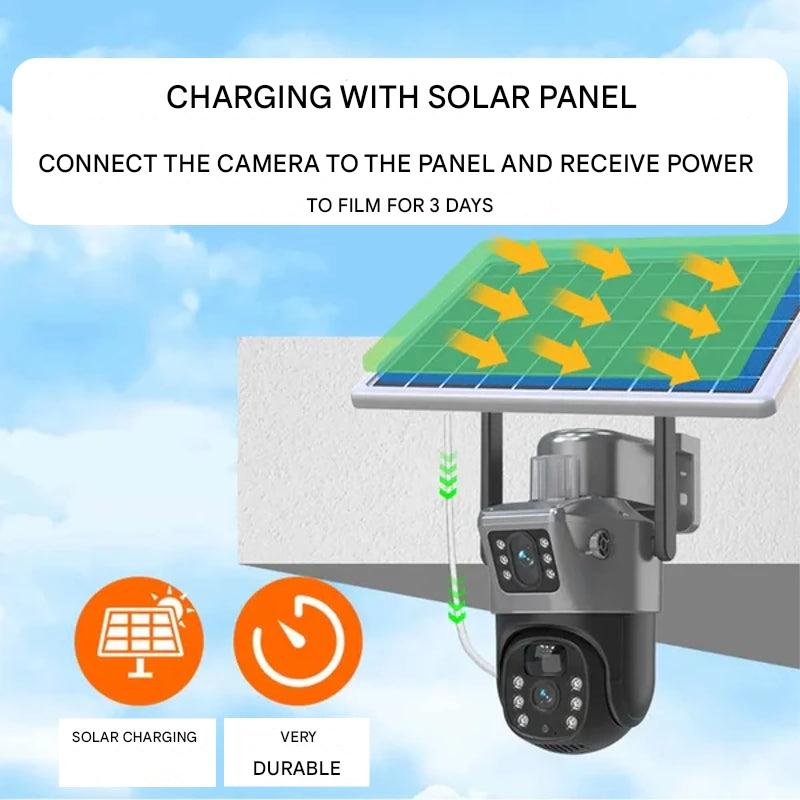 Solar Security Camera 4K Wireless — Dual Lens 360° Rotation 7