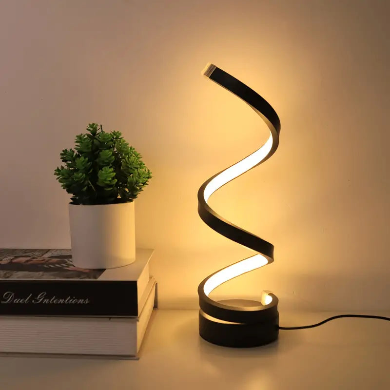 Spiral LED Table Lamp Dimmable — Modern Desk Light 1