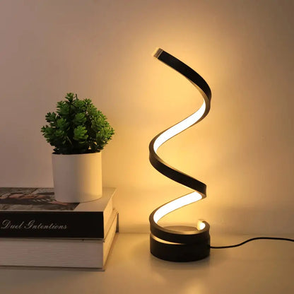 Spiral LED Table Lamp Dimmable — Modern Desk Light 1