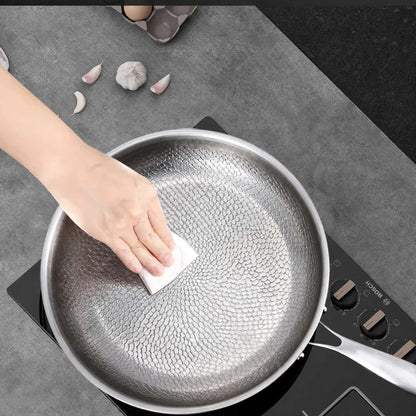 Honeycomb Stainless Steel Frying Pan — No Chemical Coating 4