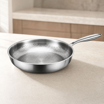 Honeycomb Stainless Steel Frying Pan — No Chemical Coating 9