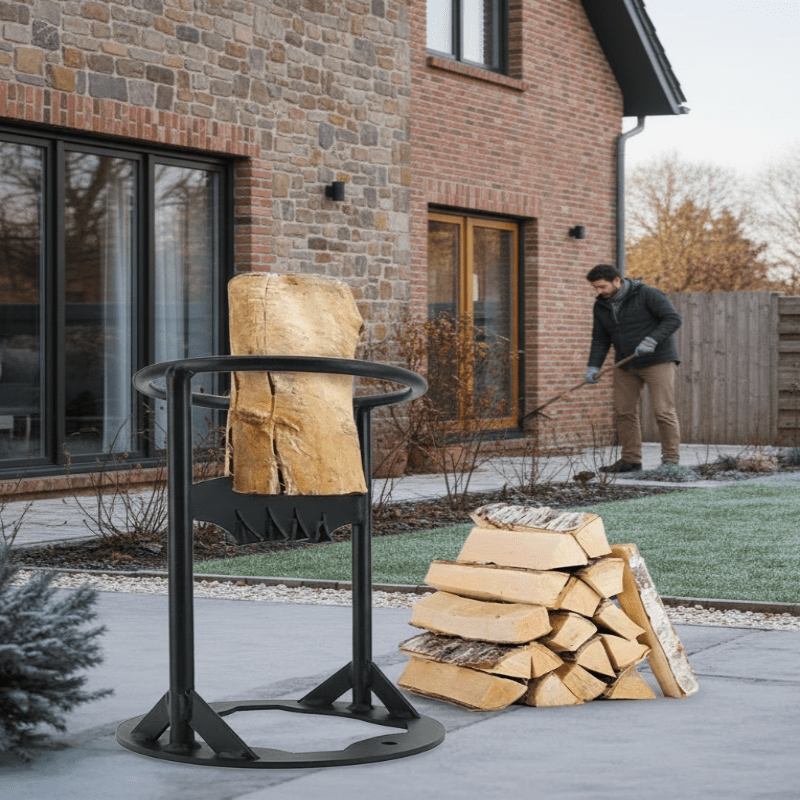 Cast Iron Log Splitter — Safe Bladeless Kindling Tool 1