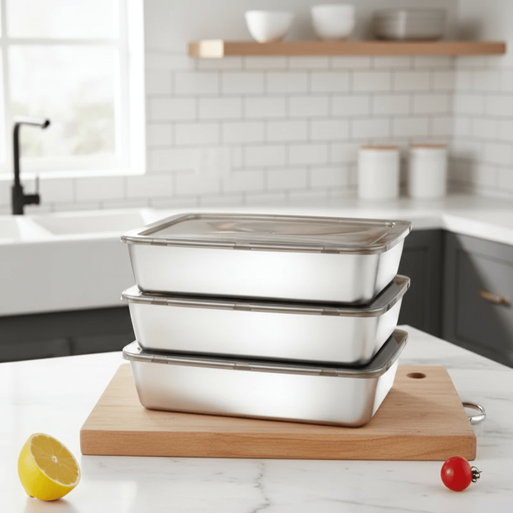 STEELFRESH Stainless Steel Lunch Box — Airtight Silicone Seal 2