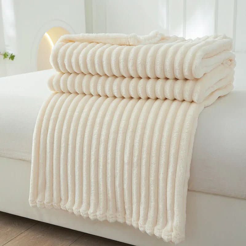 Striped Flannel Fleece Throw Blanket — Soft & Warm 2