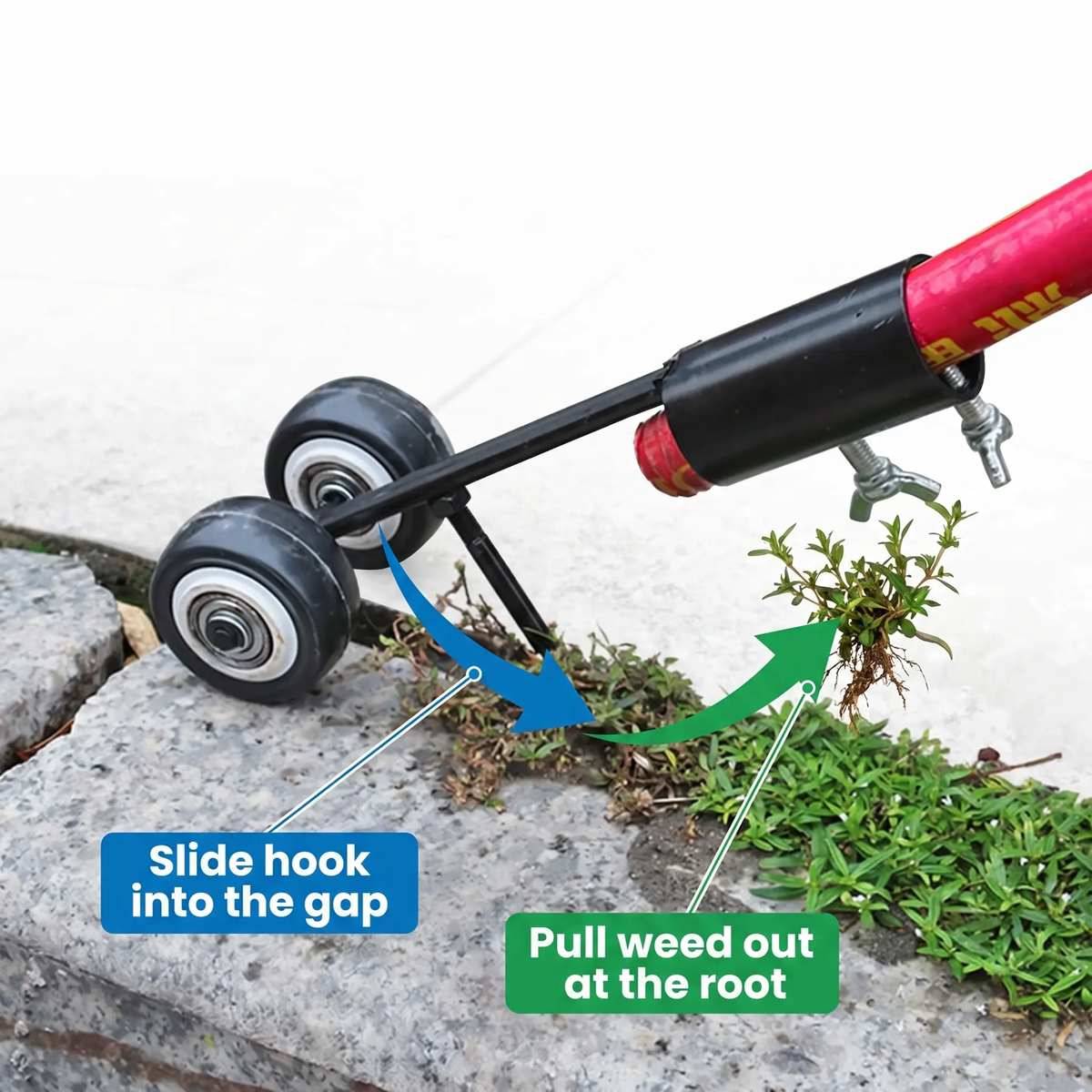 Strong Gap Weeder — Double Hook Weed Removal Tool for Paving 2