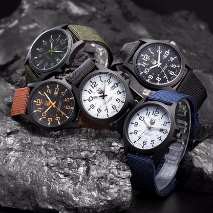 Tactical Men's Watch — Waterproof, Shockproof & LED Light 2