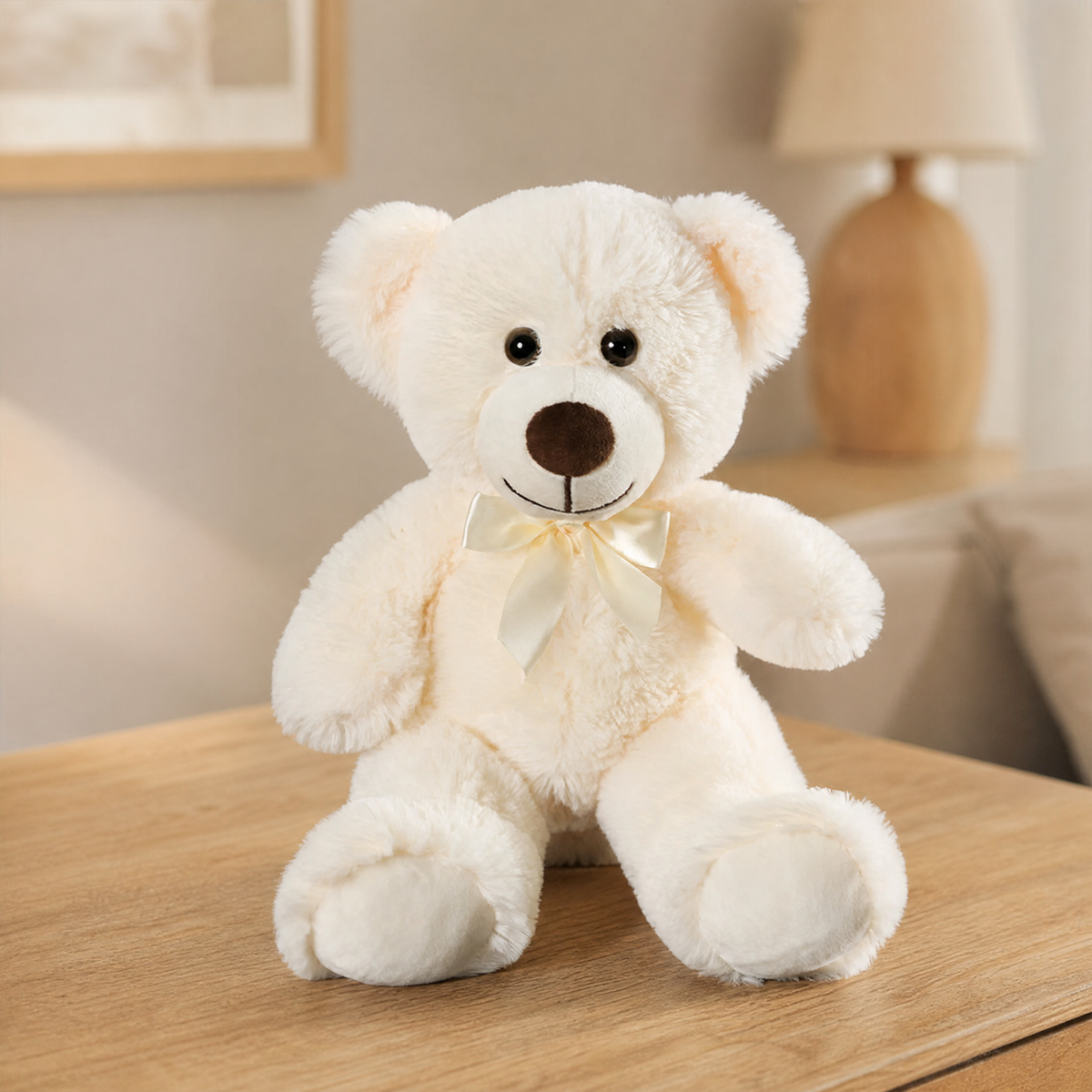Teddy Bear Plush Toy with Satin Bow — Soft 25–30 cm Gift 7
