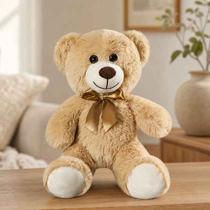 Teddy Bear Plush Toy with Satin Bow — Soft 25–30 cm Gift 8