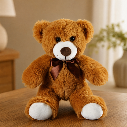 Teddy Bear Plush Toy with Satin Bow — Soft 25–30 cm Gift 9
