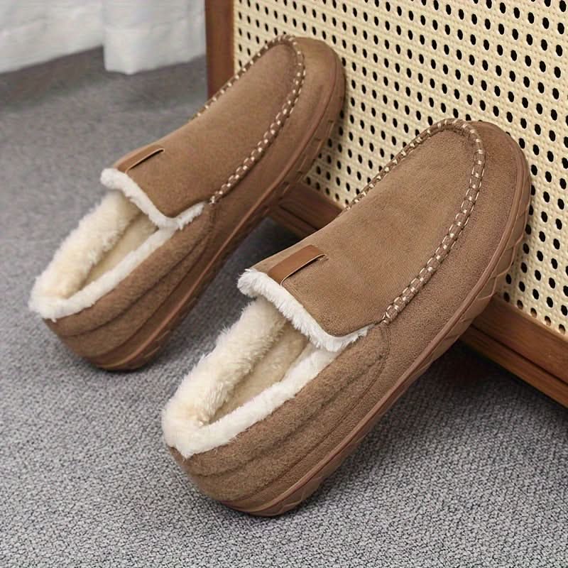 TERRAWOOL Men's Wool Loafer Slippers — Warm House Shoes 4