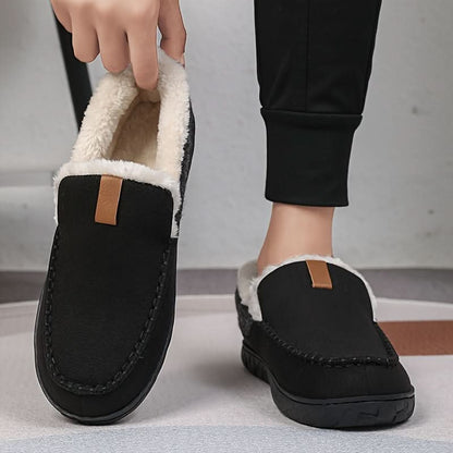 TERRAWOOL Men's Wool Loafer Slippers — Warm House Shoes 6