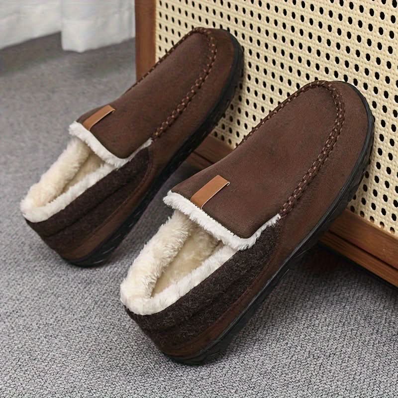 TERRAWOOL Men's Wool Loafer Slippers — Warm House Shoes 7