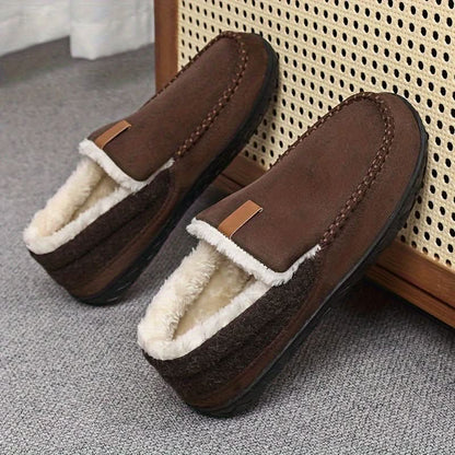 TERRAWOOL Men's Wool Loafer Slippers — Warm House Shoes 7