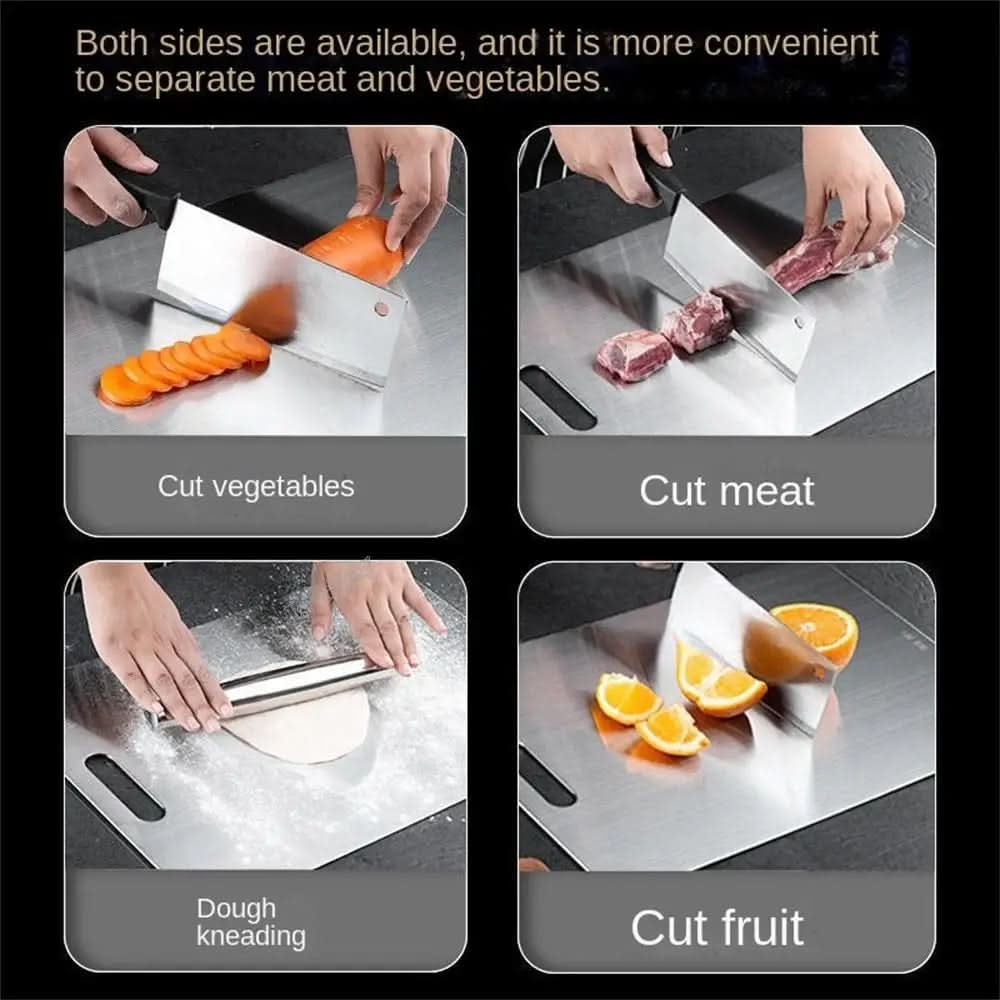 Titan Edge Stainless Steel Cutting Board — Scratch-Resistant 8