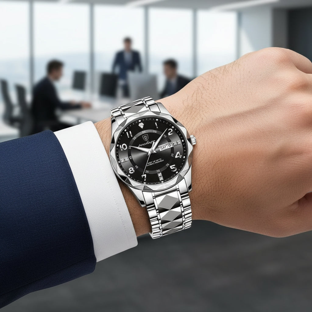 TitanForce Men's Titanium Sports Watch — Water-Resistant 50m 6