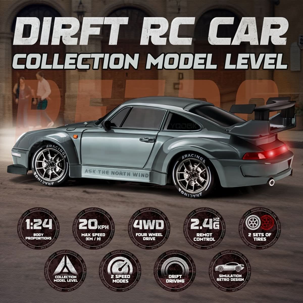 RC Car Ultimate Drift Racer — LED Wheels & 4WD 1:24 Scale 5