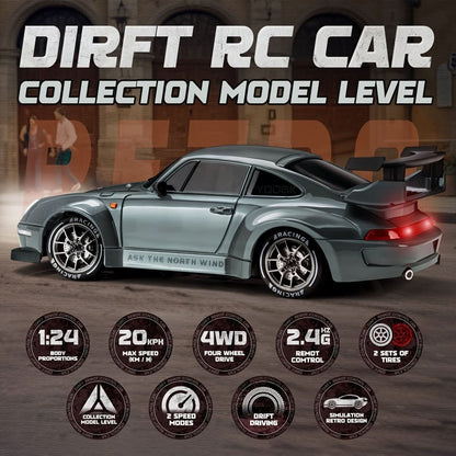 RC Car Ultimate Drift Racer — LED Wheels & 4WD 1:24 Scale 5