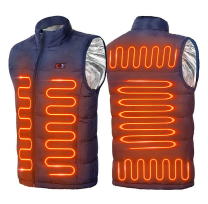 Unisex Heated Vest — 9-Zone Carbon Fiber, Up to 55°C 3