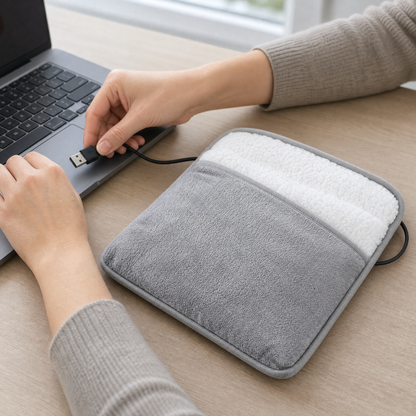 USB Electric Foot Warmer Bag — Flannel Heated Pad 50–60°C 3