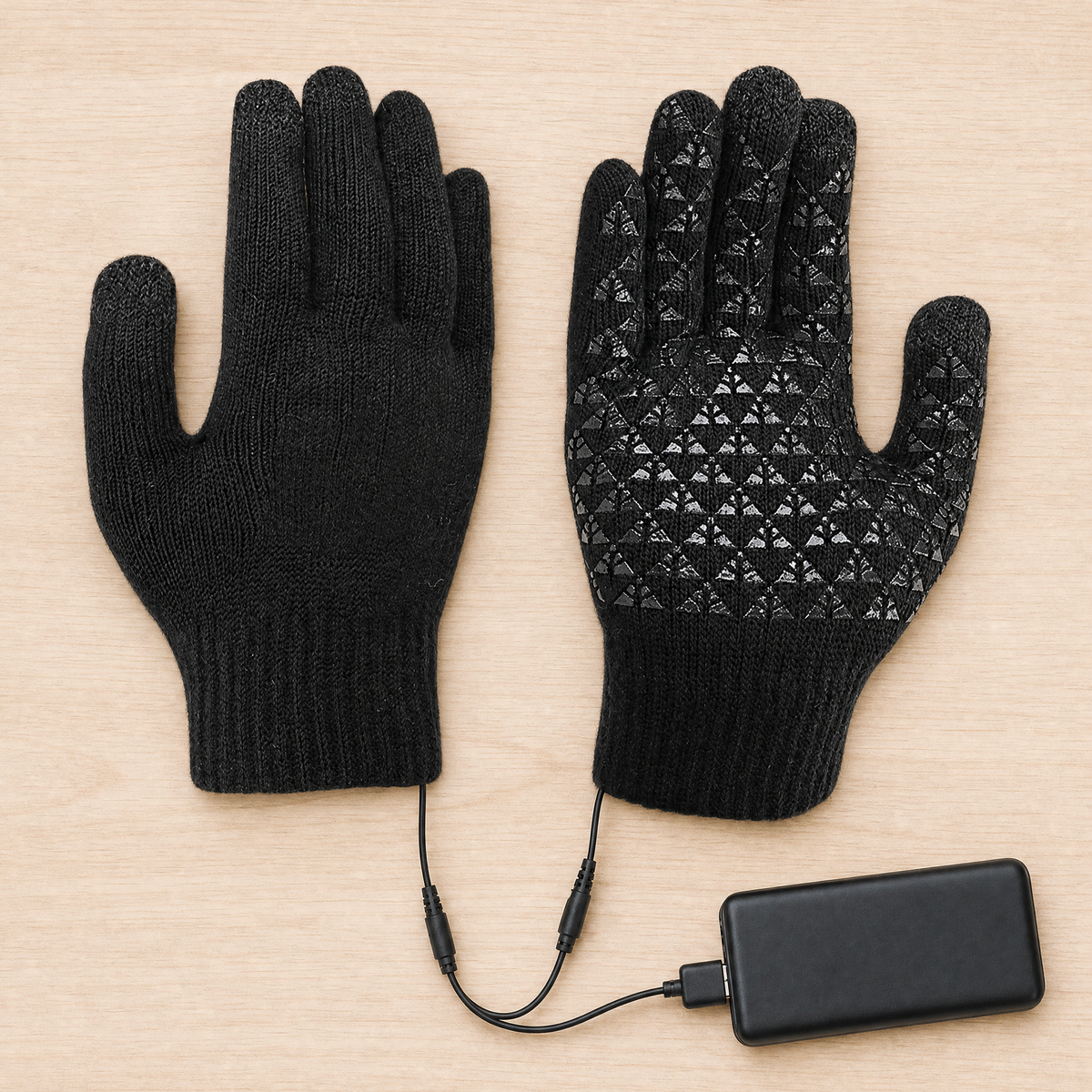 USB Knit Gloves — Touchscreen Fingertips & Anti-Slip Grip 4