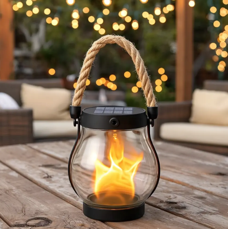 USB Rechargeable Rope Lantern — Auto Light-Sensing Hemp Handle 5