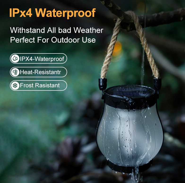 USB Rechargeable Rope Lantern — Auto Light-Sensing Hemp Handle 7