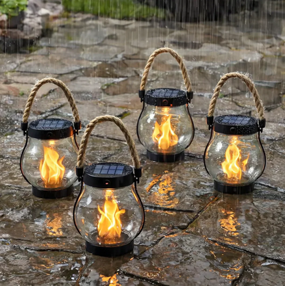 USB Rechargeable Rope Lantern — Auto Light-Sensing Hemp Handle 1