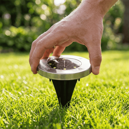 Solar Garden Lights IP65 Waterproof 8-LED Outdoor Path Lamp