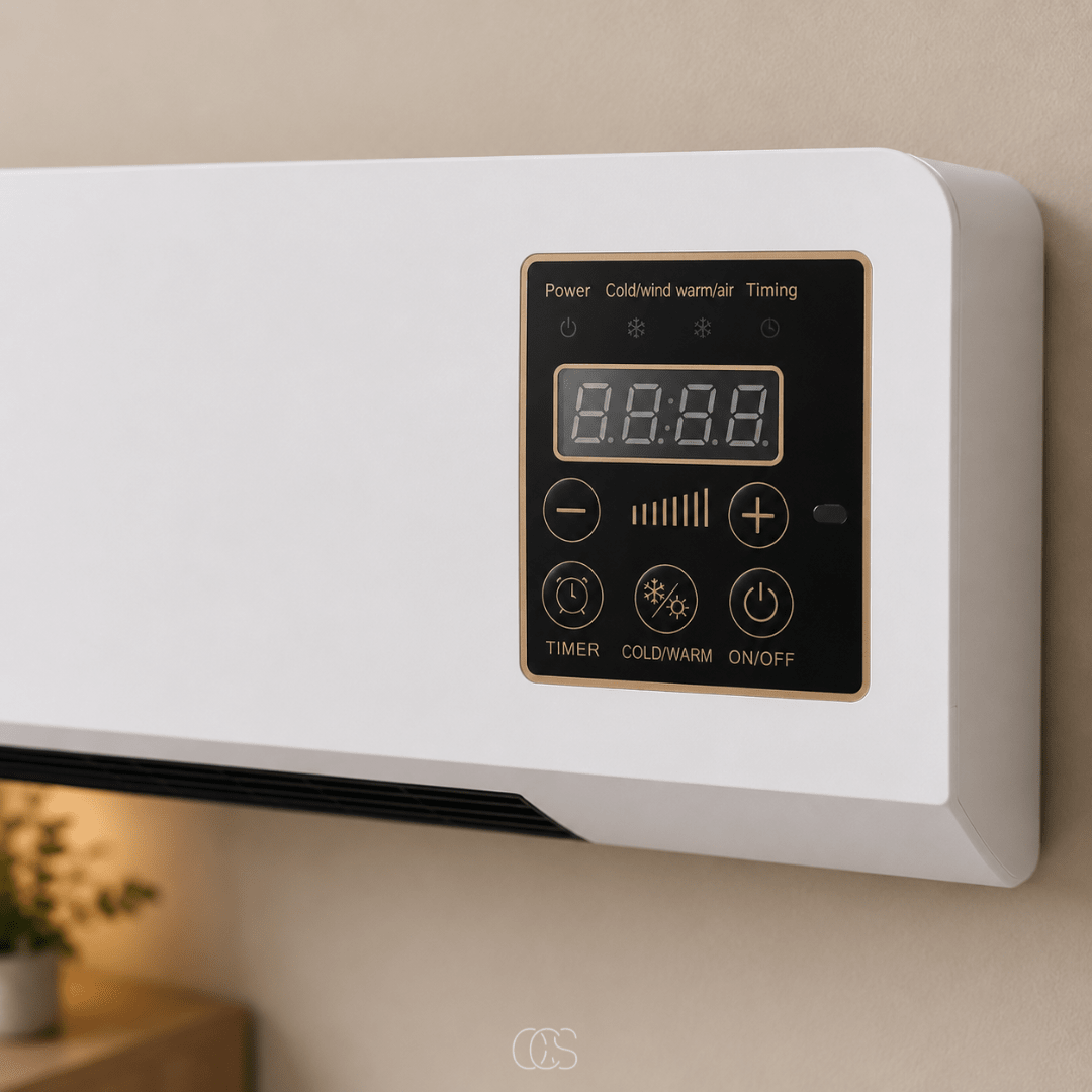 Wall Fan Heater with Remote Control & Timer — 2-in-1 1800W 2