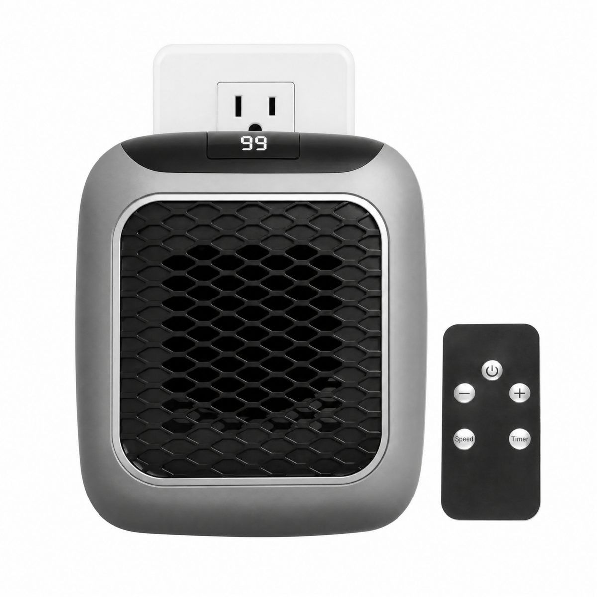 Wall-Mounted Mini Electric Space Heater with Remote Control 1