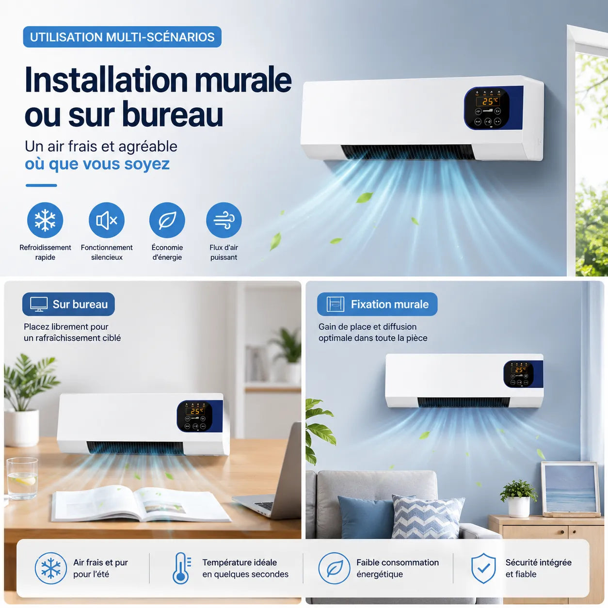 WallBreeze 2000W Wall-Mounted Air Conditioner — Hot & Cold 4