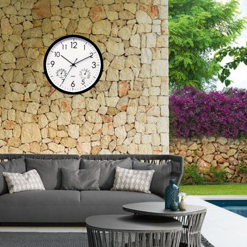 Weatherproof Outdoor Garden Clock with Temperature Gauge 5