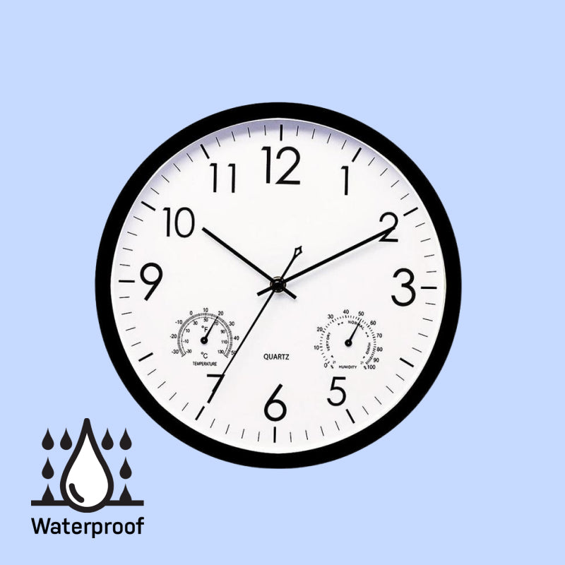 Weatherproof Outdoor Garden Clock with Temperature Gauge 1
