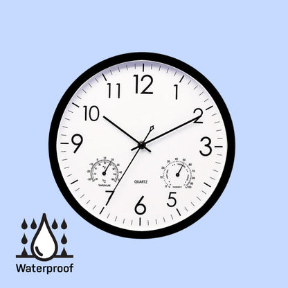 Weatherproof Outdoor Garden Clock with Temperature Gauge 1