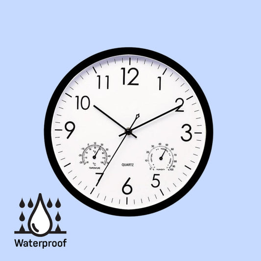 Weatherproof Outdoor Garden Clock with Temperature Gauge 1