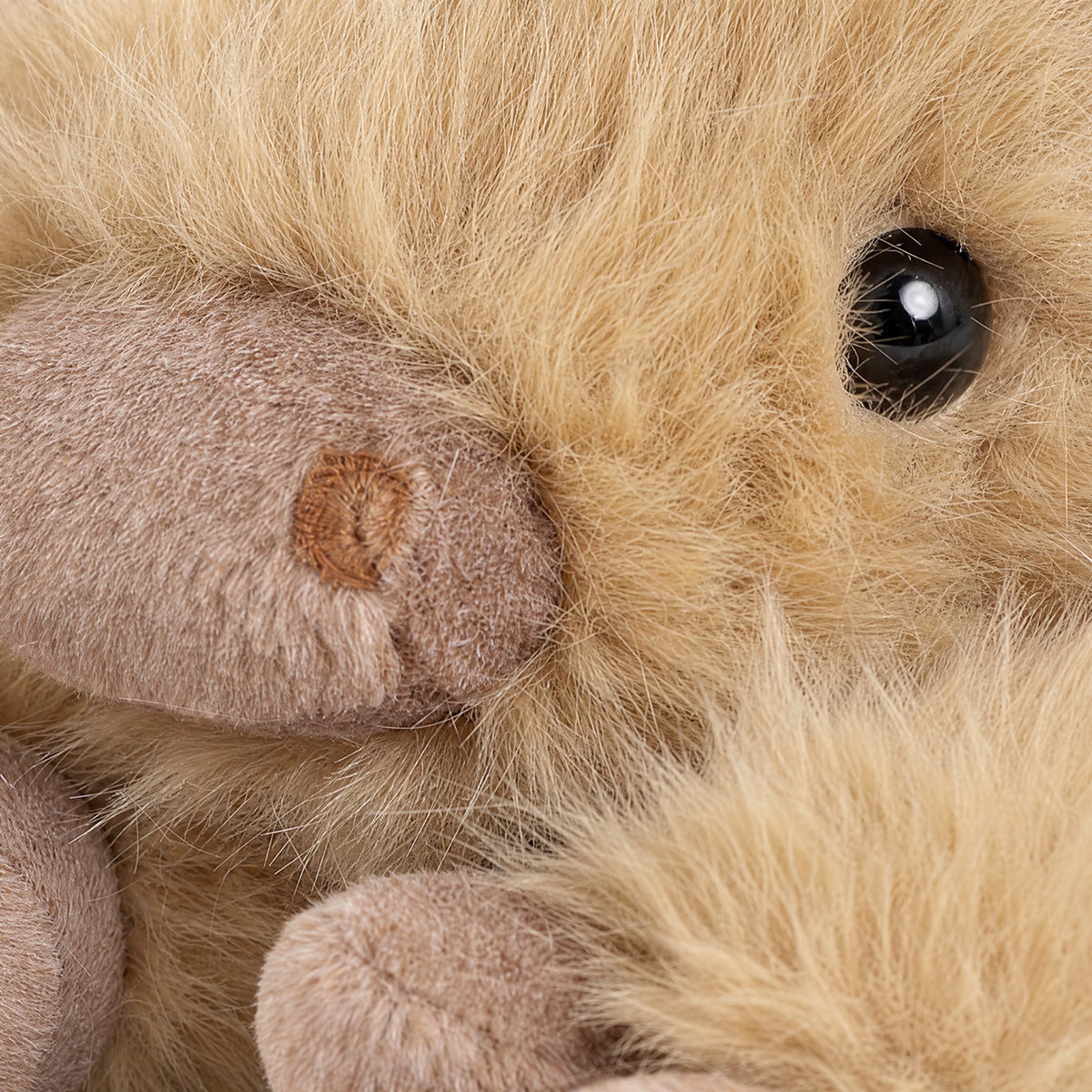 Weighted Plush Highland Cow 65 cm — Long Faux Fur & Horns 5