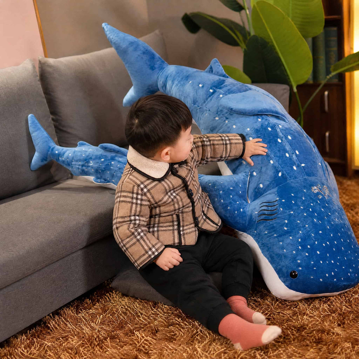 Whale Shark Plush Toy 50 cm — Soft Cuddle Pillow 4