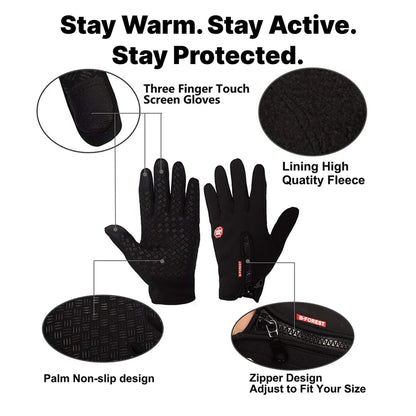Windproof Thermal Gloves — Touchscreen & Non-Slip Winter Grip 7