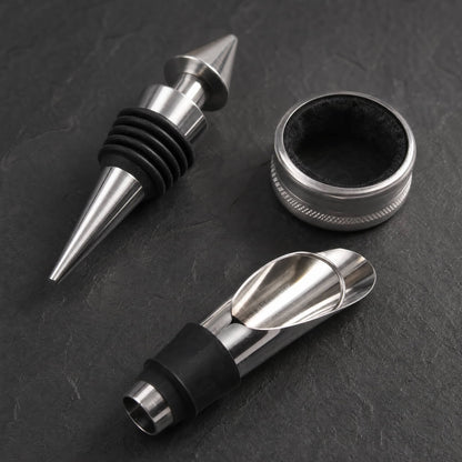 Wine Accessory Gift Set — Bottle-Shaped Case, 3 or 5 Pieces 7
