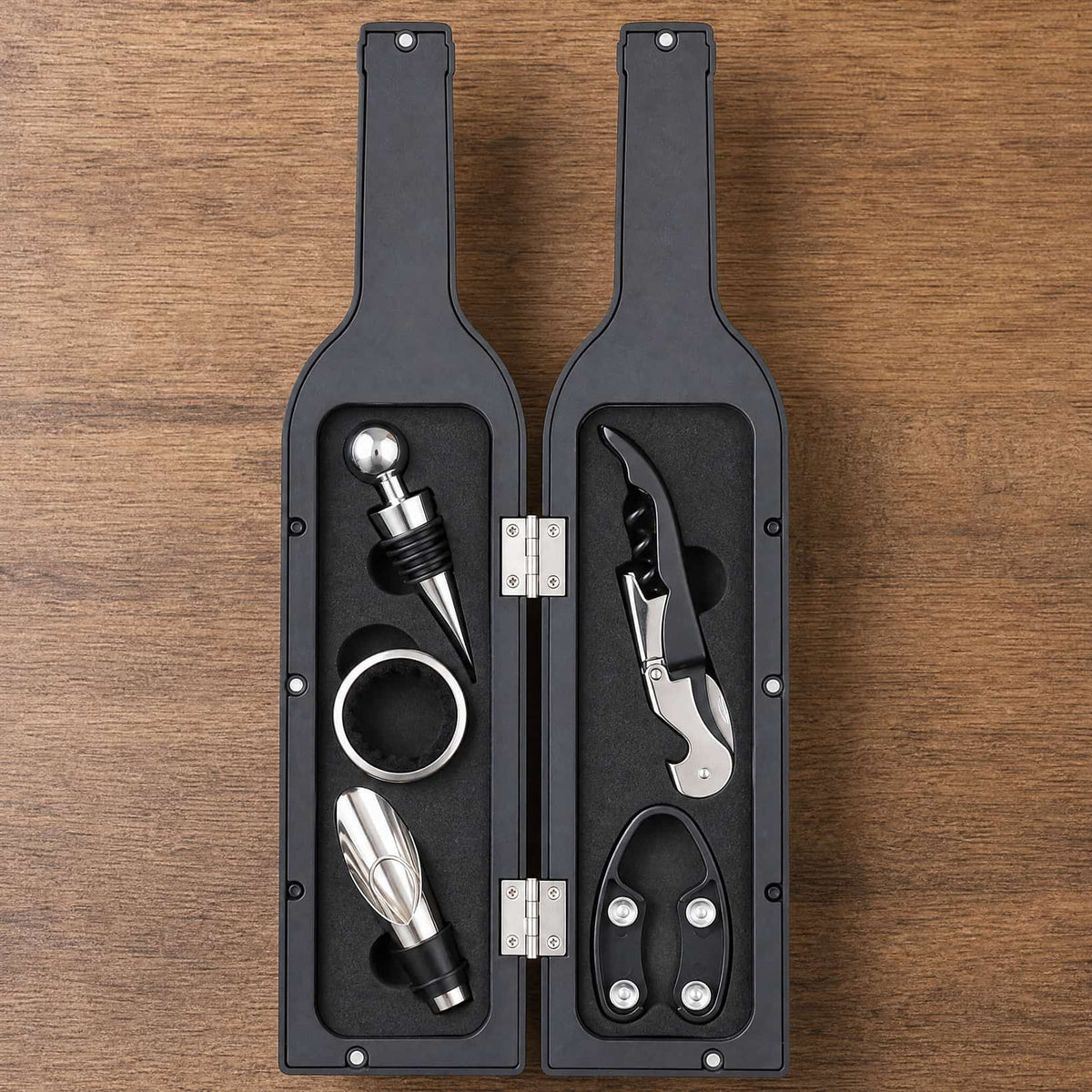 Wine Accessory Set in Bottle Case — 3 or 5 Piece Gift Set 3