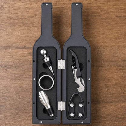 Wine Accessory Set in Bottle Case — 3 or 5 Piece Gift Set 3
