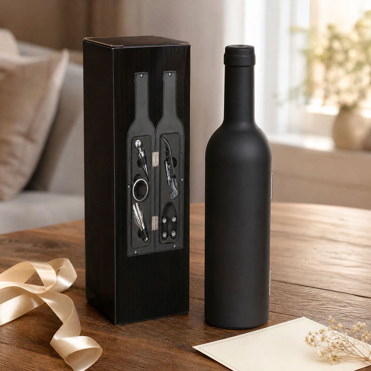 Wine Accessory Set in Bottle Case — 3 or 5 Piece Gift Set 5