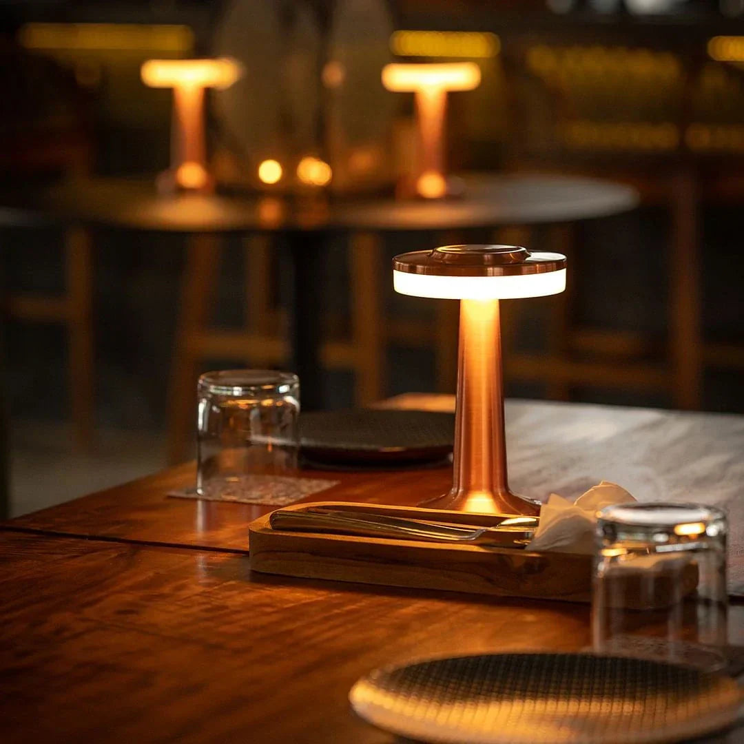 Wireless Retro Table Lamp — Dimmable 3-Color USB-C Light 2