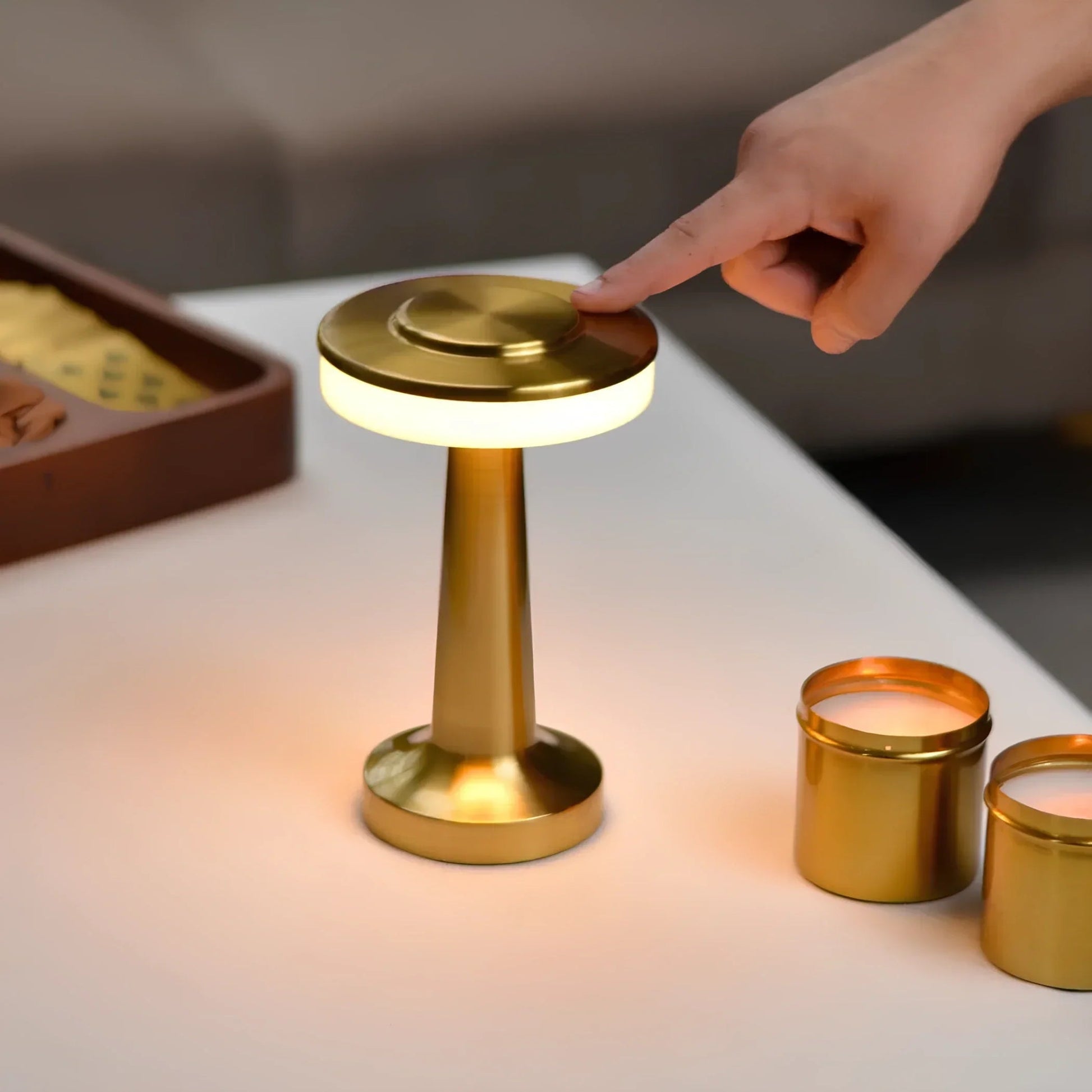 Wireless Retro Table Lamp — Dimmable USB-C Rechargeable Light 6