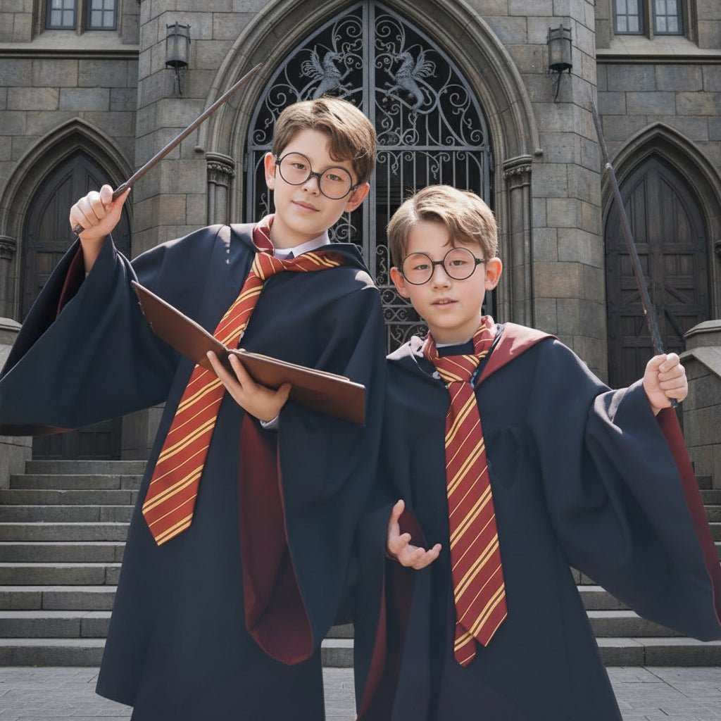 Complete Hogwarts Wizard Costume with Cloak & Accessories 11