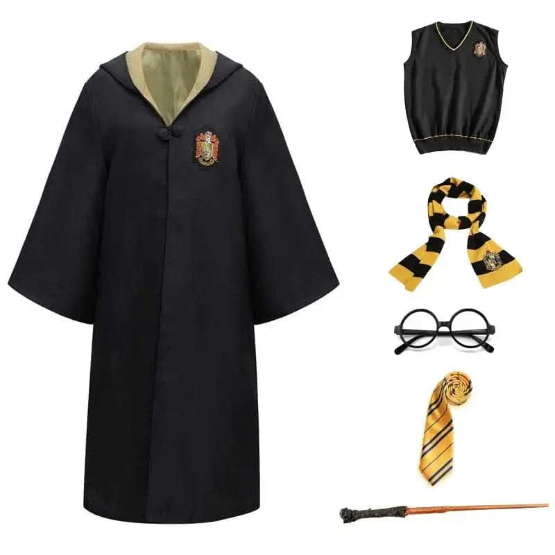 Complete Hogwarts Wizard Costume with Cloak & Accessories 6