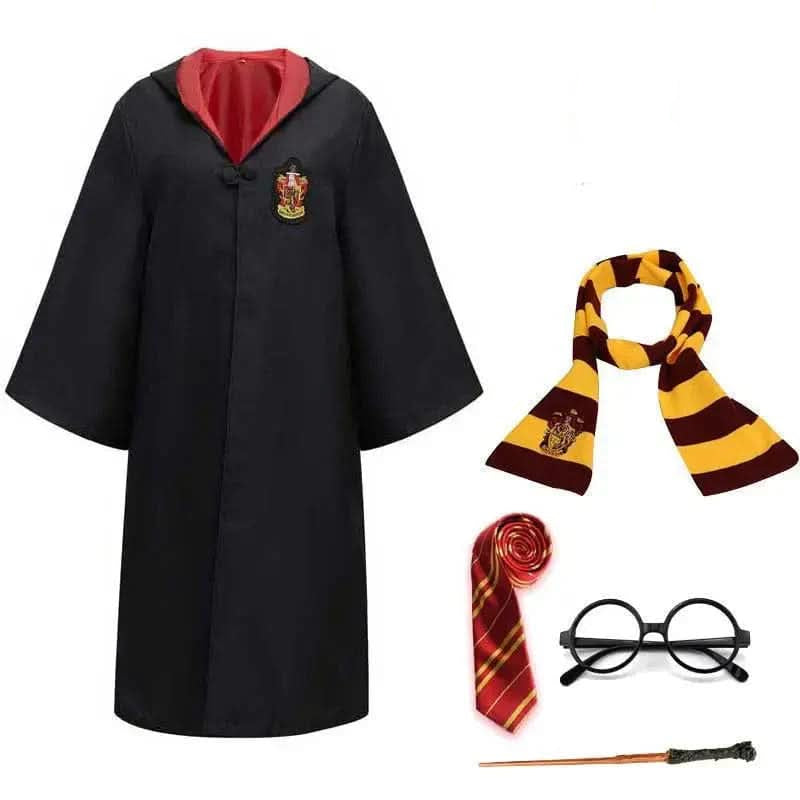 Complete Hogwarts Wizard Costume with Cloak & Accessories 7