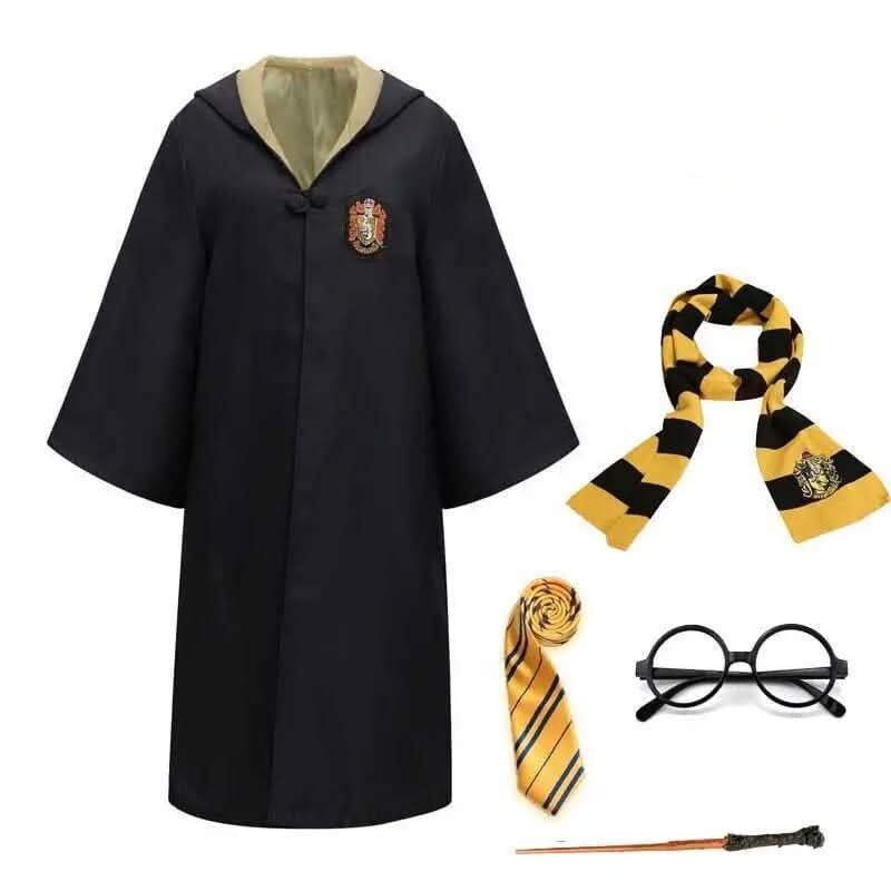 Complete Hogwarts Wizard Costume with Cloak & Accessories 9